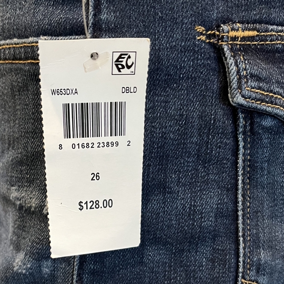 Hudson Croxley Mid Thigh Blue Denim Rolled Cuff Short  Size 26. NWT - Picture 12 of 14